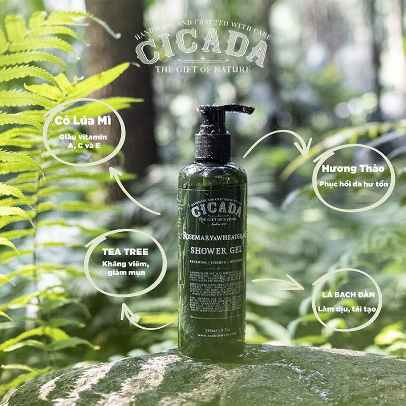 Sữa tắm Rosemary & Wheatgrass - Hình ảnh 2