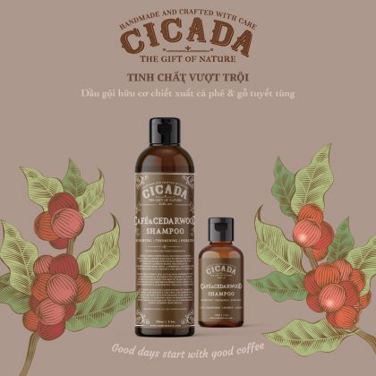 Dầu gội đầu hữu cơ Café & Cedarwood